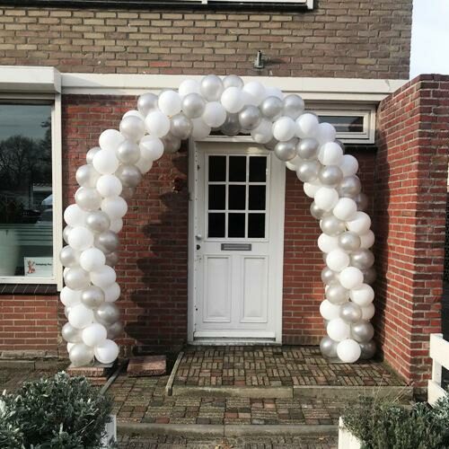 ballonnenboog wit zilver