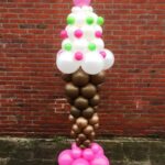 Ballonnen Pilaar ijsje met topping