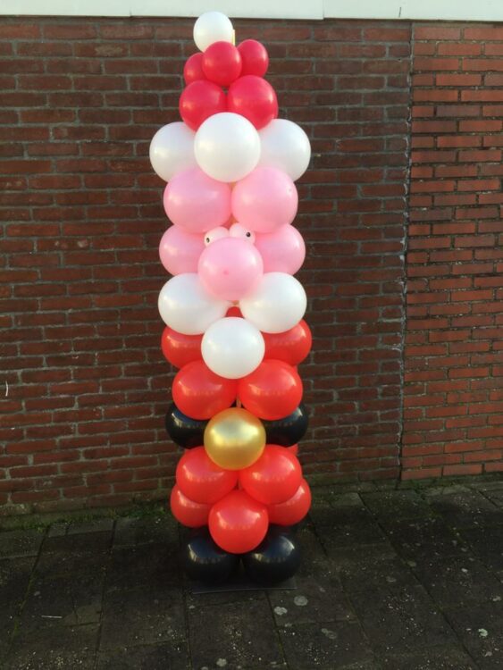 Ballonen pilaar Kerstman
