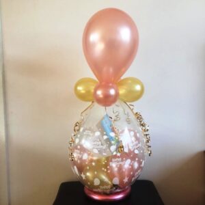 Ballonnen cadeau roze goud